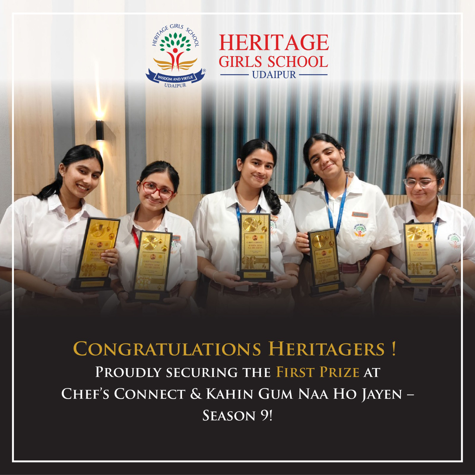 CBSE Grade X achievers at Heritage Girls School