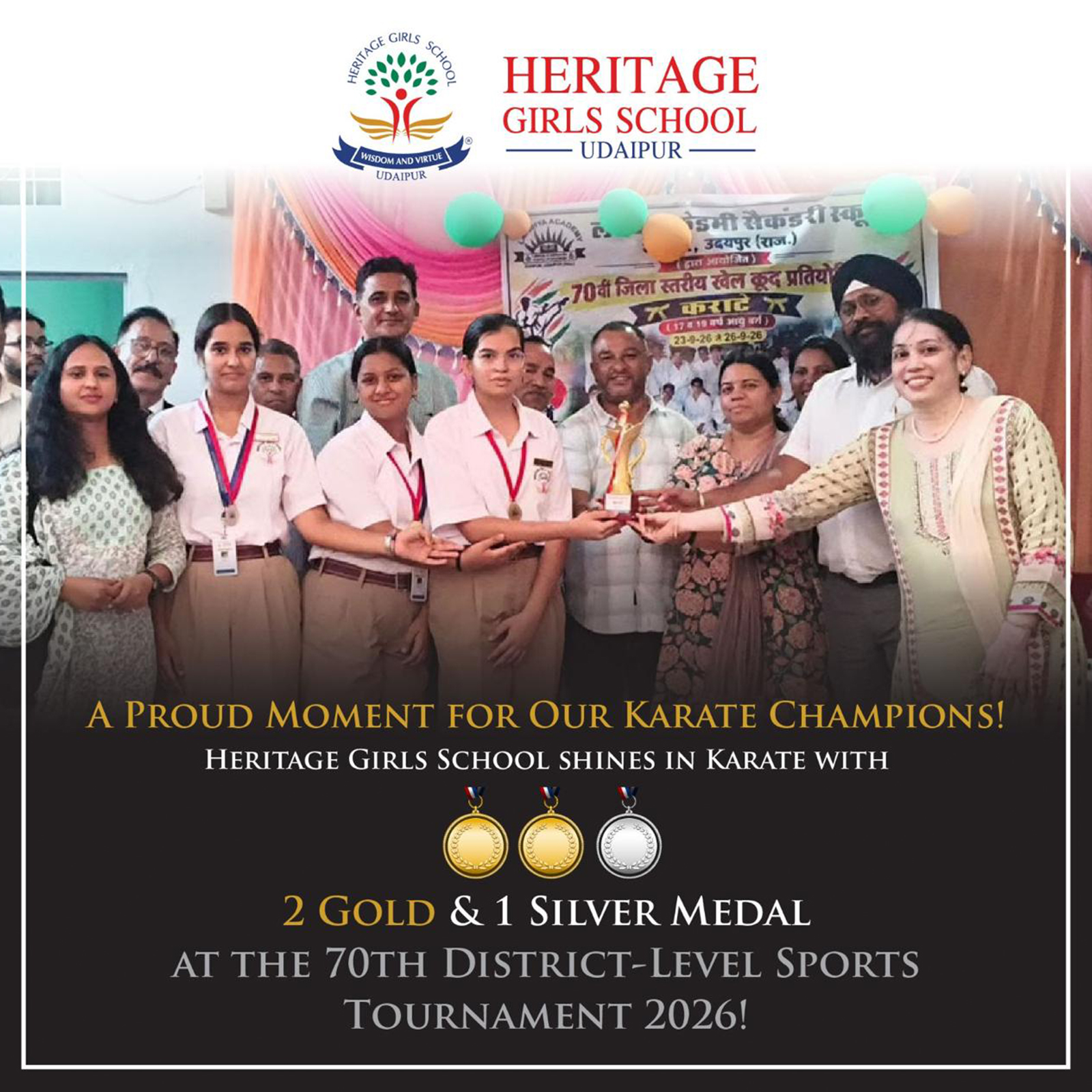 CBSE Grade X achievers at Heritage Girls School