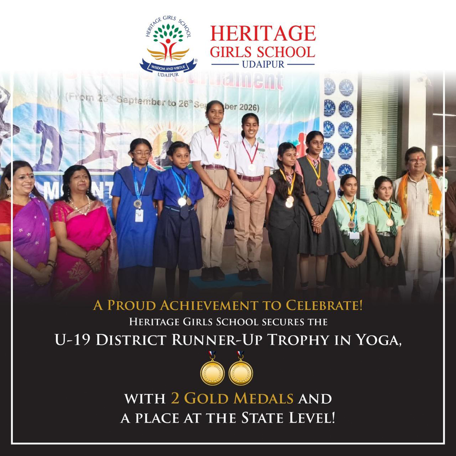 CBSE Grade X achievers at Heritage Girls School