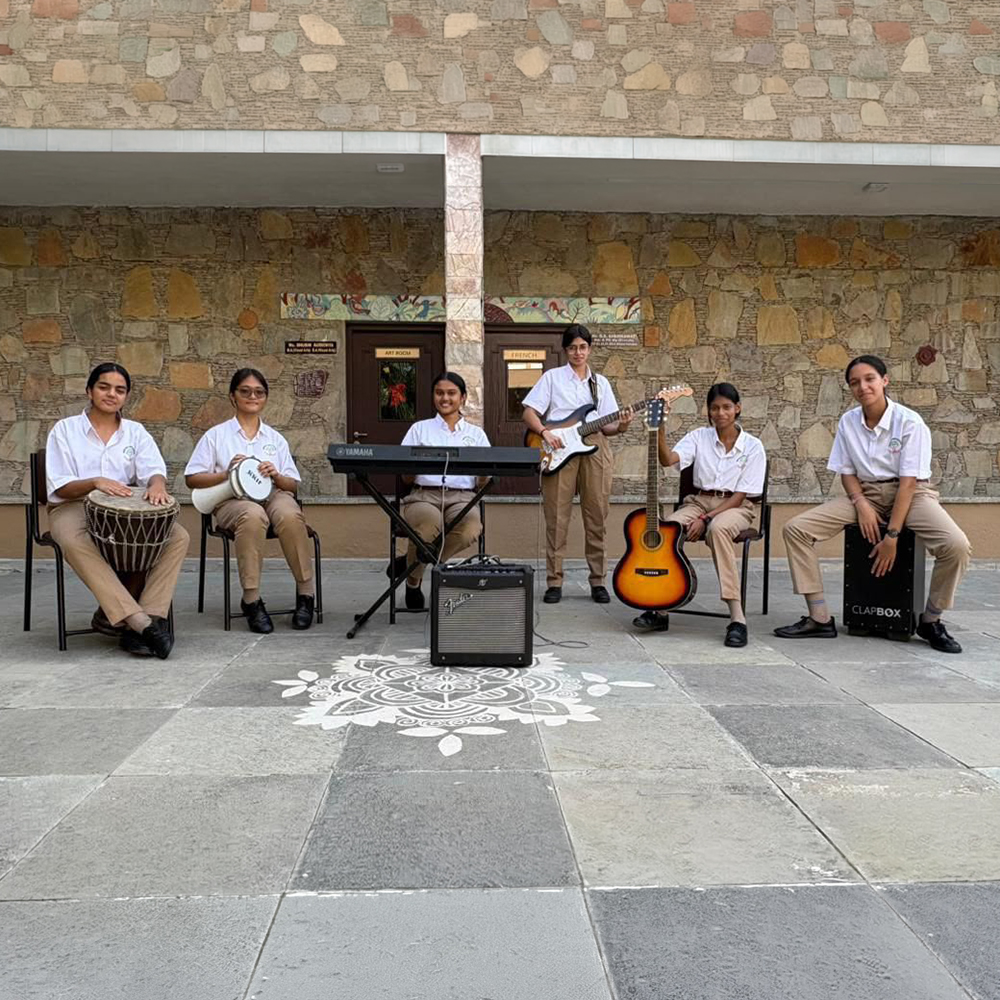 Students participating in school activities