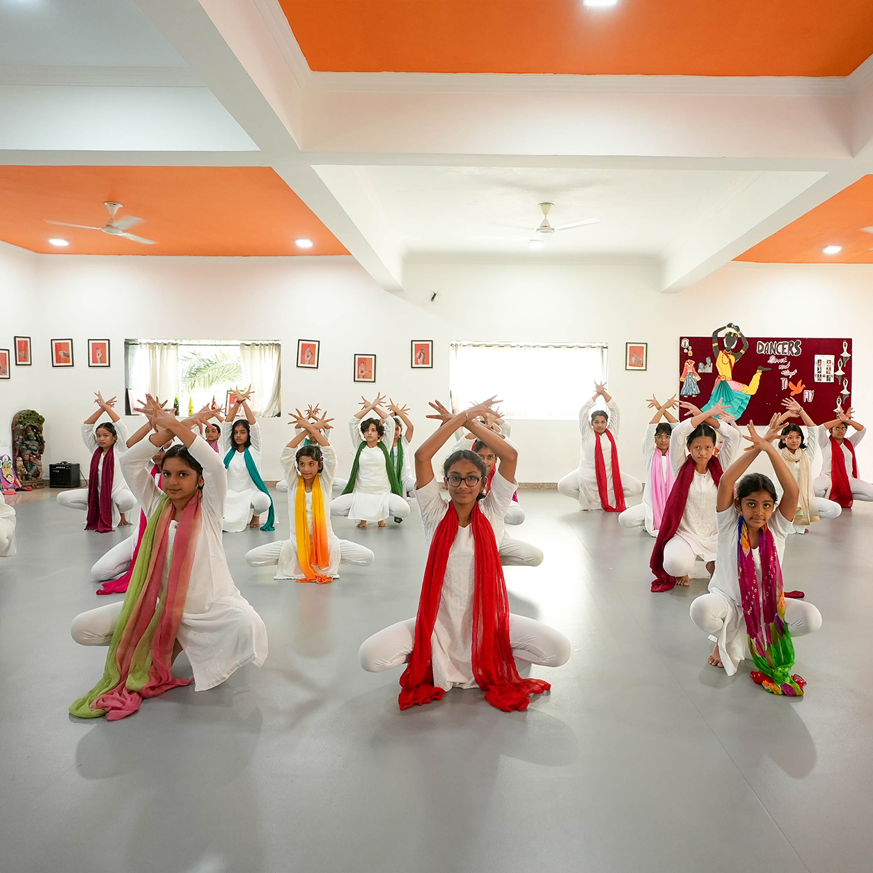 Students participating in cultural activities